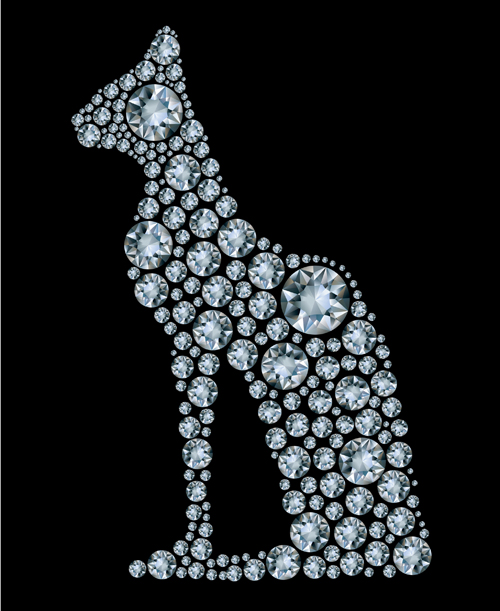 Diamonds dog vector material dog diamonds diamond   