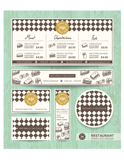 Restaurant menu template vintage vector 01 vintage template restaurant menu   