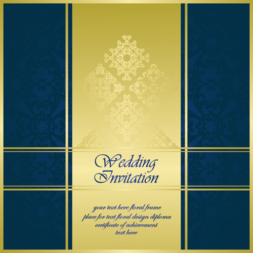 Wedding Invitation Card vintage styles vector 01 wedding Vintage Style invitation card   