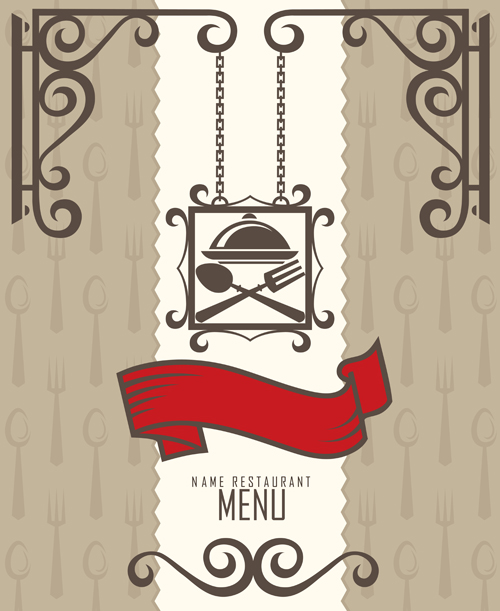 Restaurant menus design cover template vector 02 restaurant menu cover   