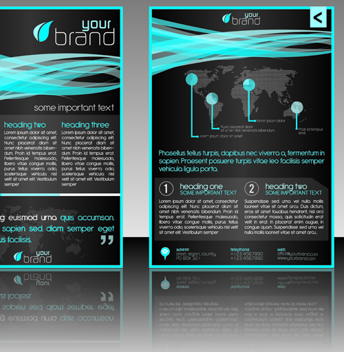 Commonly Flyer and business card design vector 02 flyer Commonly business card business   