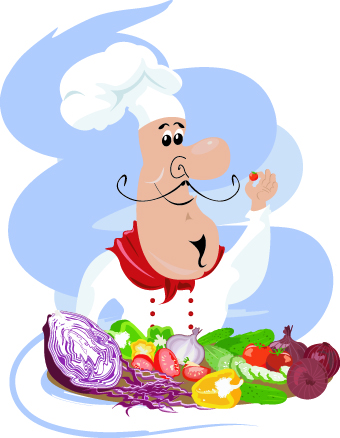 Cute chef illustration vector set 03 illustration cute chef   