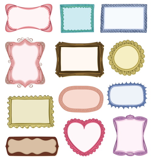 Blank frames design vector collection 01 frames frame collection blank   