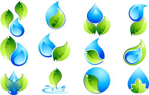 Ecology with water logos creative vector water logos logo ecology creative   