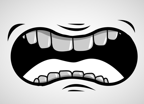 Cartoon mouth and teeth vector set 08 teeth mouth cartoon   