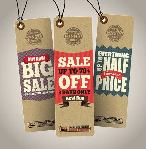 Retro price sale tags vector set 02 tags sale Retro font price   