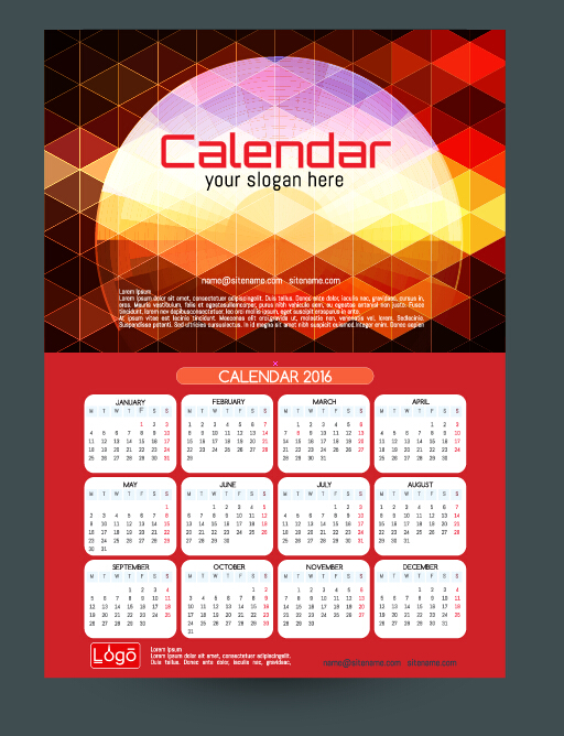 Technology background with 2016 calendar vector 04 technology calendar background 2016   