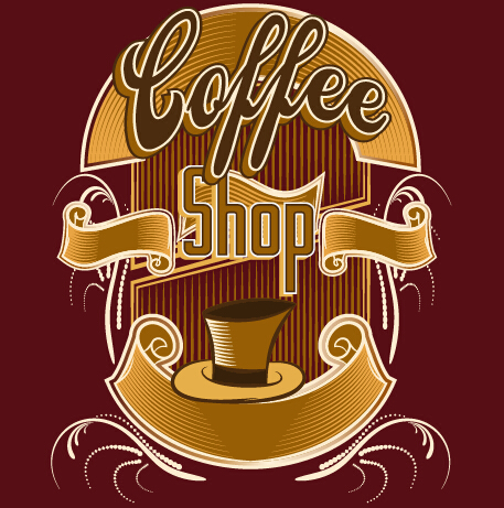Classical coffee shop logos vector set 01 shop logos coffee classical   