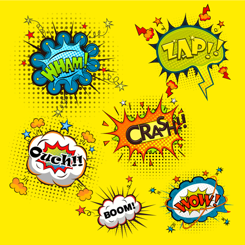 Funny speech bubbles comic styles vectors 04 speech bubbles speech funny Comic bubbles   