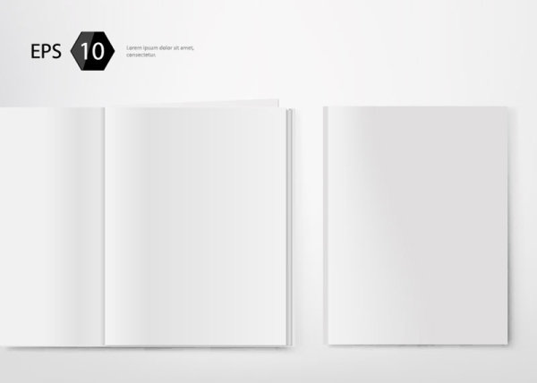 Set of Album and magazine template blank page vector 03 template page magazine album   