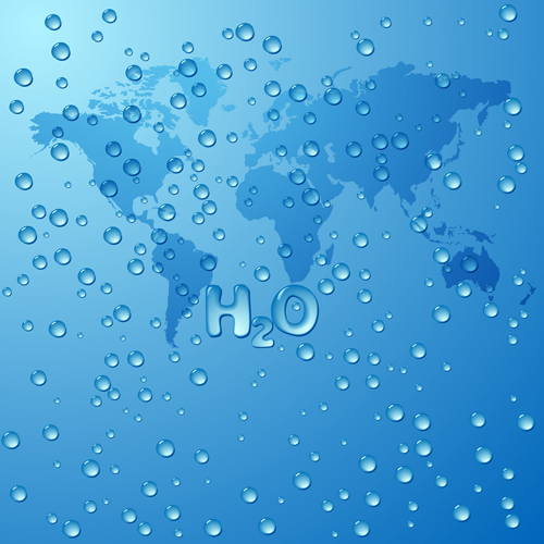 Water drops and world map vecror background world map water drop   