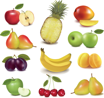 Various Fresh fruit design elements vector 04 Various fruit fresh elements element   