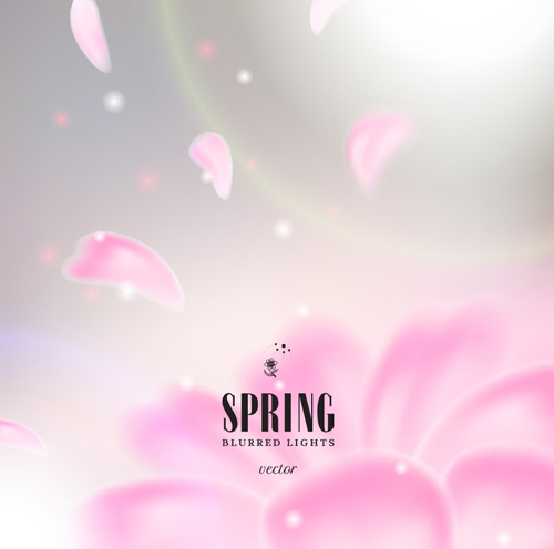 Spring blurred lights vector backgrounds art 02 spring lights blurred backgrounds   