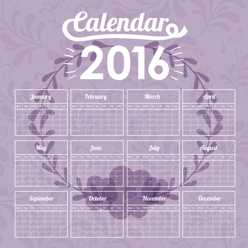 Simple wall calendar 2016 design vectors set 15 wall simple design calendar 2016   