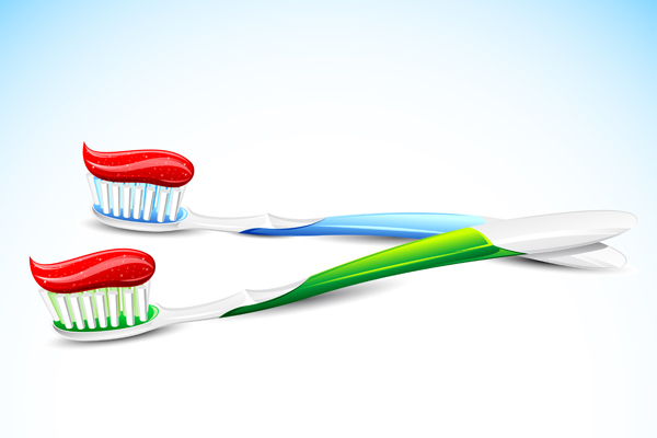Toothbrush and toothpaste shiny vector material toothpaste toothbrush shiny   