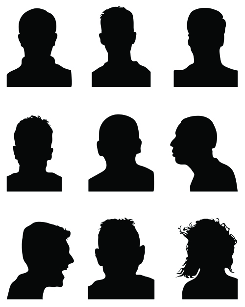 Creative man and woman silhouettes vector set 03 woman silhouettes silhouette man creative   