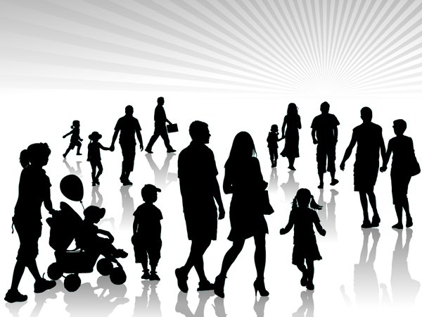 Adults and children silhouette vector silhouette children Adult   