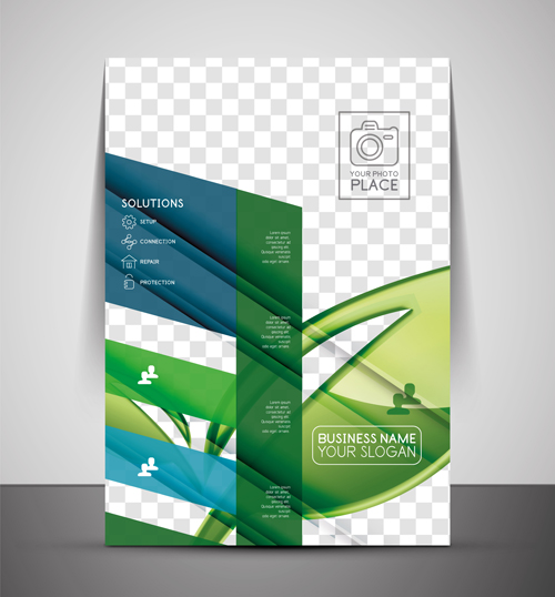 Corporate flyer cover set vector illustration 05 illustration flyer cover corporate   