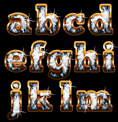 Shiny diamond with golden alphabet vectors 03 shiny golden diamond alphabet   