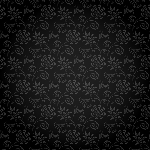 Dark ornate floral seamless pattern vector 01 seamless pattern vector ornate floral dark   
