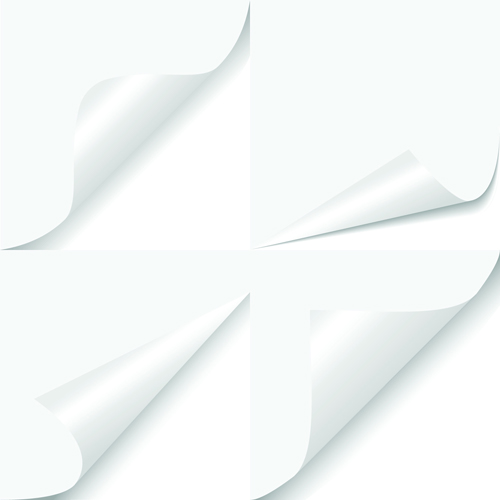 White Curled Paper Corner free vector 06 white paper curled corner   