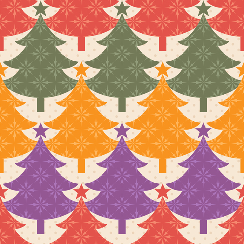 Christmas patterns vector set 02 patterns pattern christmas tree christmas   