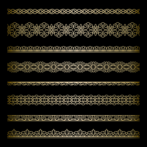 Ornate golden borders ornament vector 01 ornament golden borders border   