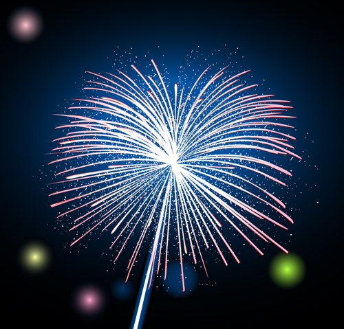 Set of holiday Fireworks design vector material 06 material holiday Fireworks   