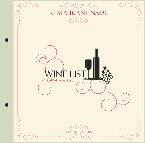 Classic retro restaurant menu cover vector material 03 vector material restaurant menu classic retro classic   