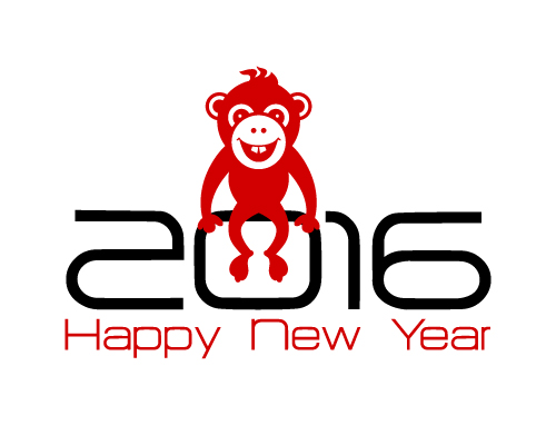 2016 year of the monkey vector material 05 year monkey 2016   