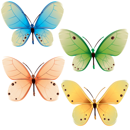 Beautiful Butterflies design elements vector 02 elements element butterflies beautiful   