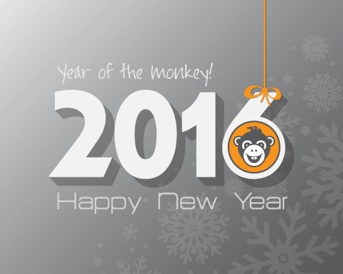 2016 year of the monkey vector material 04 year monkey material 2016   