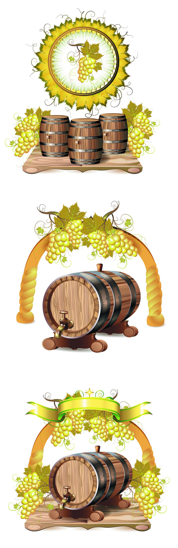 Cask wine 01 Vector Graphic wine cask wine self-made grapes brewed wine   