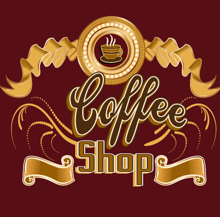 Classical coffee shop logos vector set 08 shop logos coffee coffe classical   