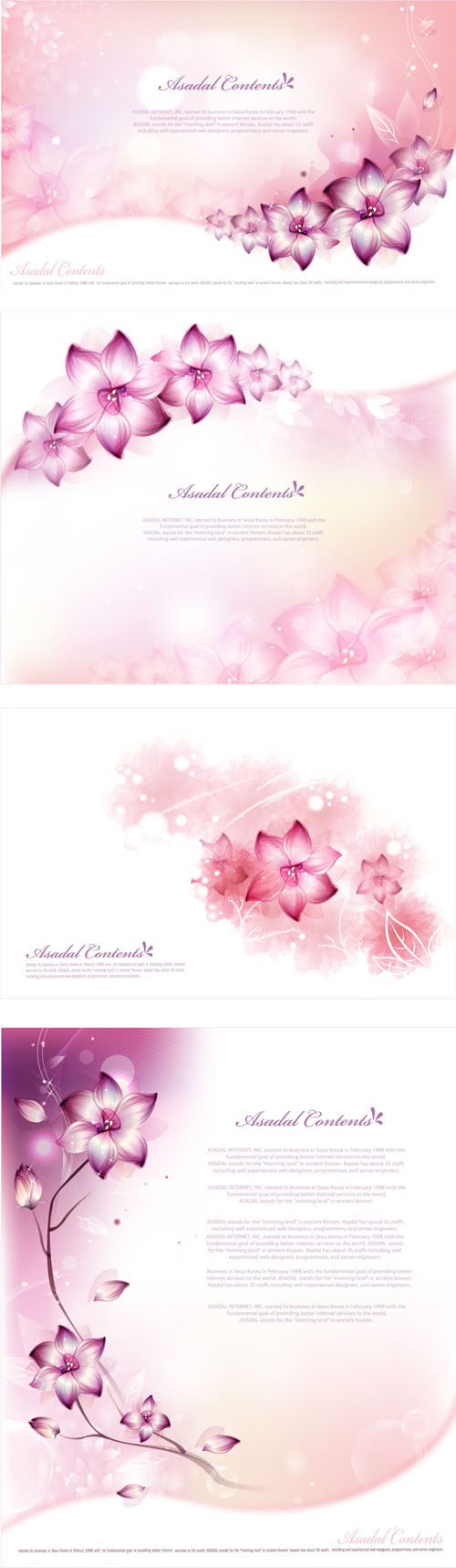 Brilliant flowers background material vector 04 flowers flower brilliant background material background   