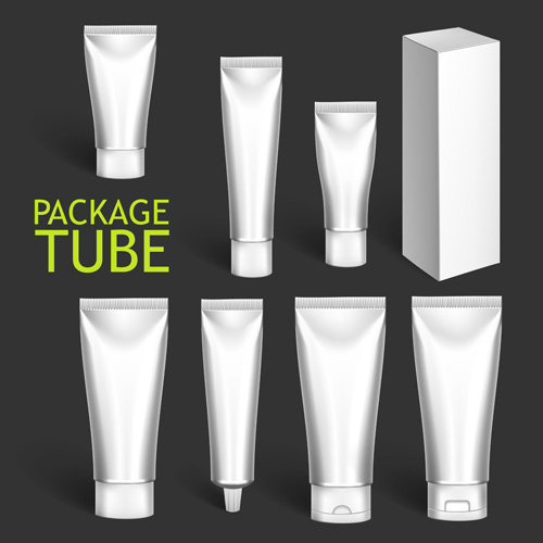 Cosmetics packages tube blank vector 17 tube packages cosmetics blank   