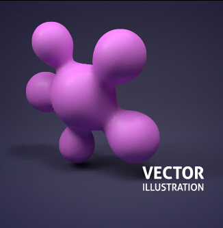 3D molecules spheres illustration vector background 03 sphere molecule illustration background   