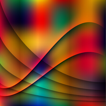 Abstract wave with blurs colorful background vector wave colorful background colorful abstract   