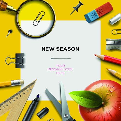 Blank paper and school supplies vector background 02 supplies school paper background Blank paper and school supplies vector background 02 supplies school paper background