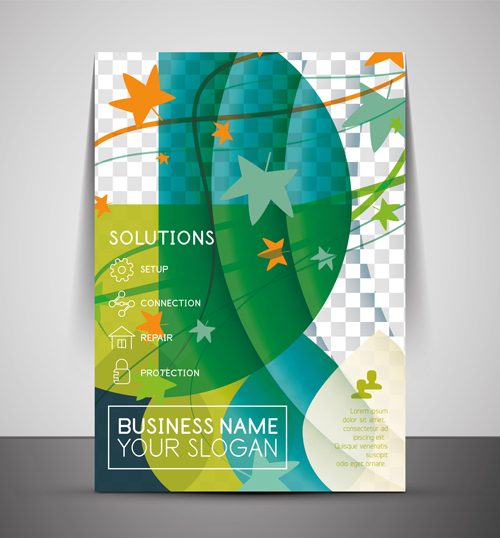 Corporate flyer cover set vector illustration 06 vector illustration illustration flyer corporate   