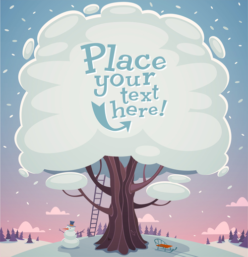 Cute cartoon trees vector background graphics 02 Vector Background cute cartoon cute cartoon   