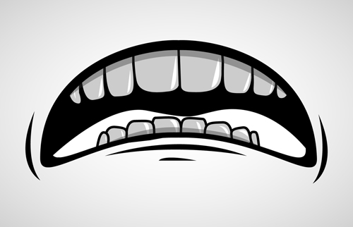 Cartoon mouth and teeth vector set 07 teeth mouth cartoon   