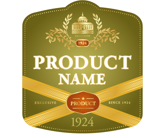 Wine label vintage design vector material set 18 wine vintage label   