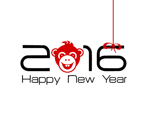 2016 year of the monkey vector material 02 year monkey 2016   