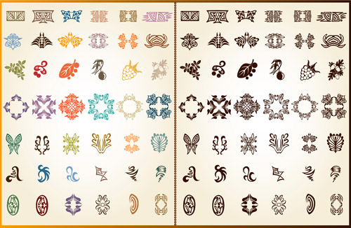 Various Plant Decoration pattern vector 02 plant pattern vector pattern decoration   