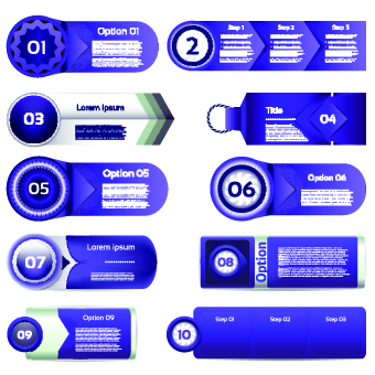 Paper banners number vector 05 paper number banners banner   