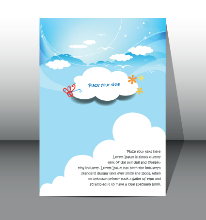 Modern Business brochure covers vector material 04 modern material business brochure   