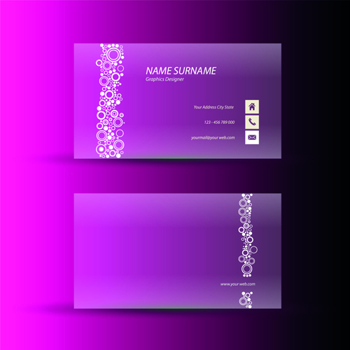 Pink business cards template design vector 01 pink business cards business card business   