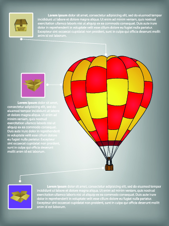 Hot Balloon Business template vector 04 template vector business template business balloon   