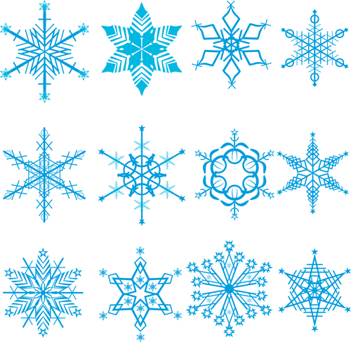 Winter Snowflakes pattern design vector graphics 02 snowflake snow pattern   